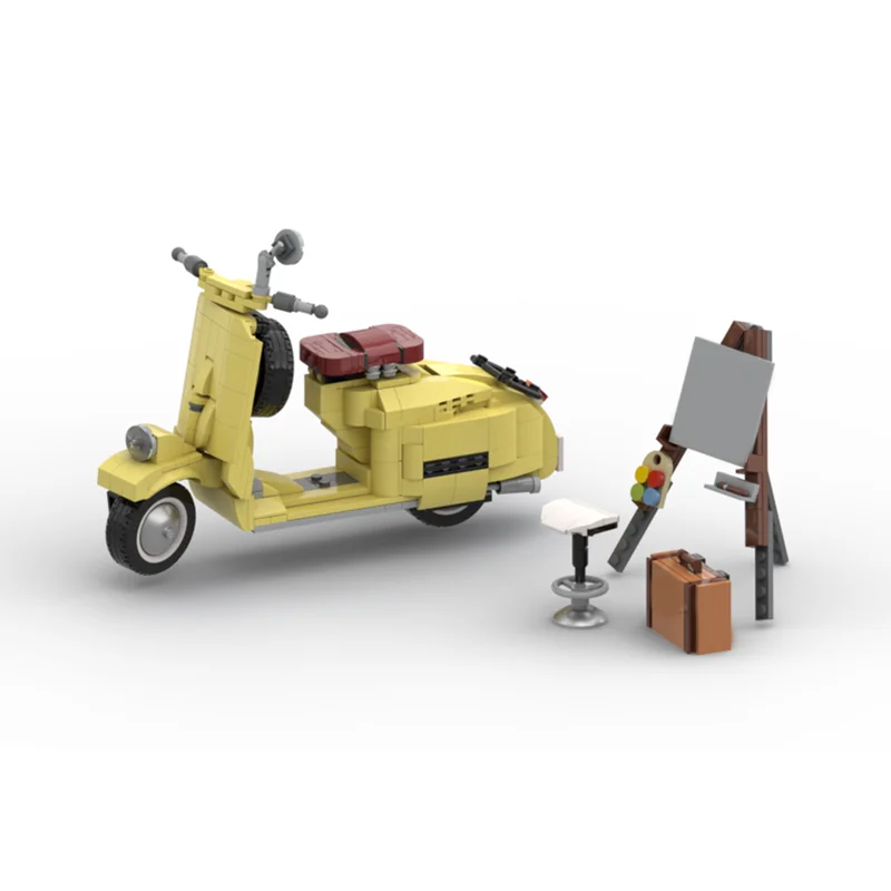 551pcs MOC Vespa Piaggio Alternate Build Creator Model Building Christmas gift blocks Assemble idea toys Education Brick Kids