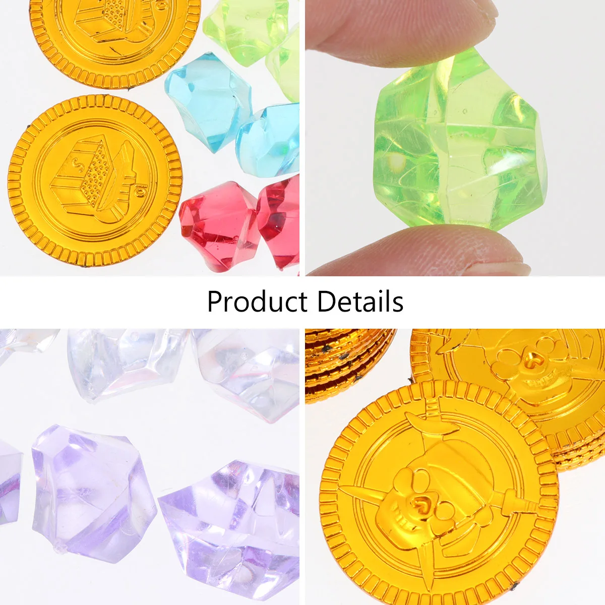 120 pezzi scatola del tesoro dei pirati accessori monete gemme gioielli playset bomboniera costume da pirata giocattolo regalo per bambini