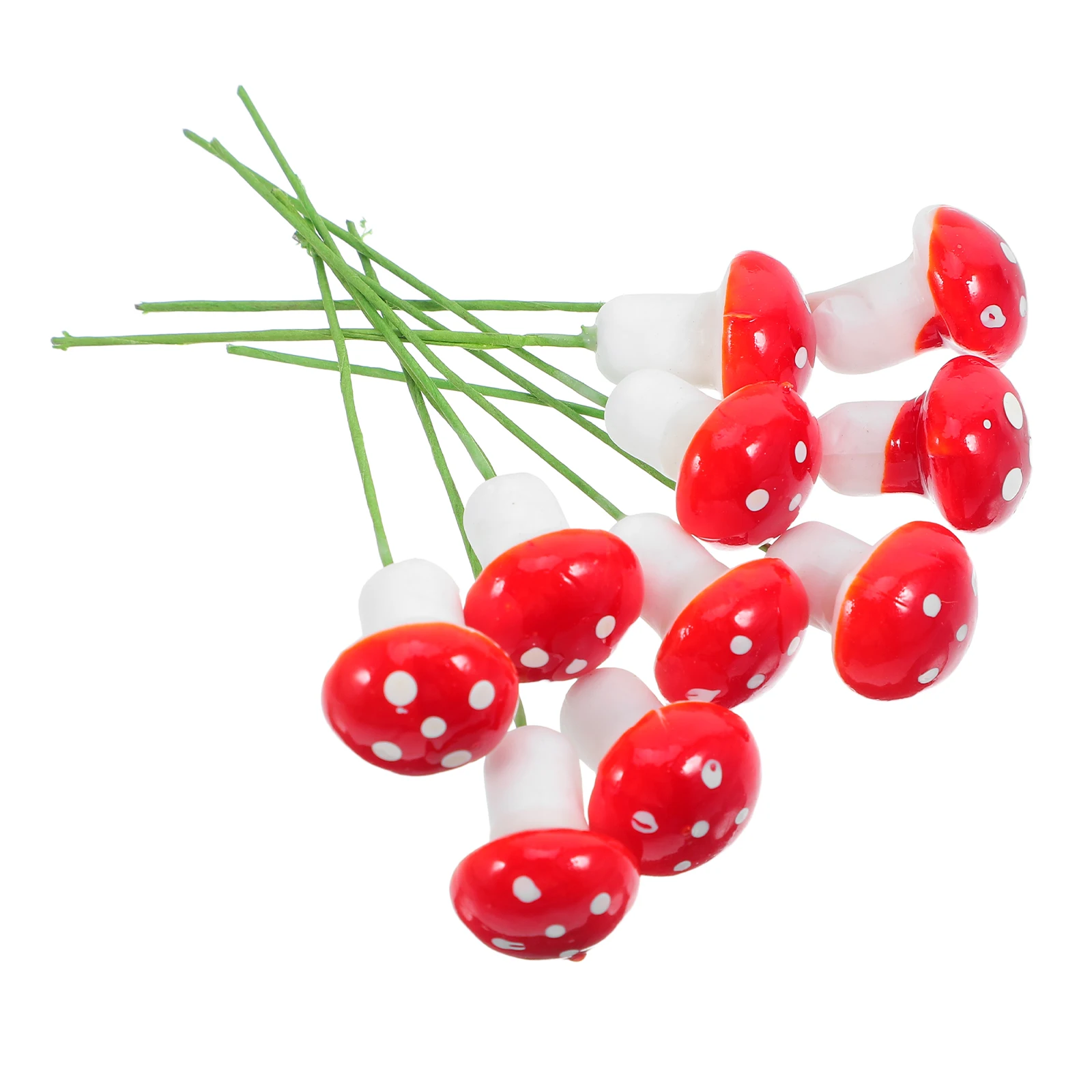 

10 Pcs MiniMushrooms Bonsai Decor Micro Landscape Flower Pot Plant Ornaments Adjustable Metal Wire Statue