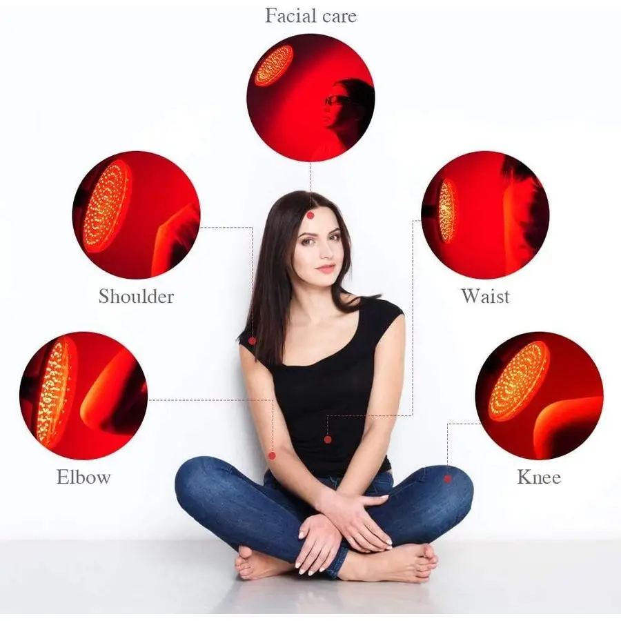 Terapia de luz 338 LEDs Dispositivo de terapia de luz vermelha vermelha profunda 660nm para rosto corporal para alívio da dor, saúde da pele, antienvelhecimento