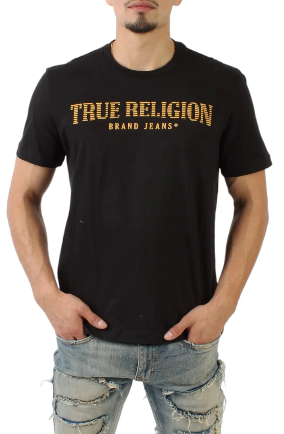 

Футболка TRUE RELIGION Blind Arch --- Высококачественная роскошь для мужчин и женщин, топ Y2k