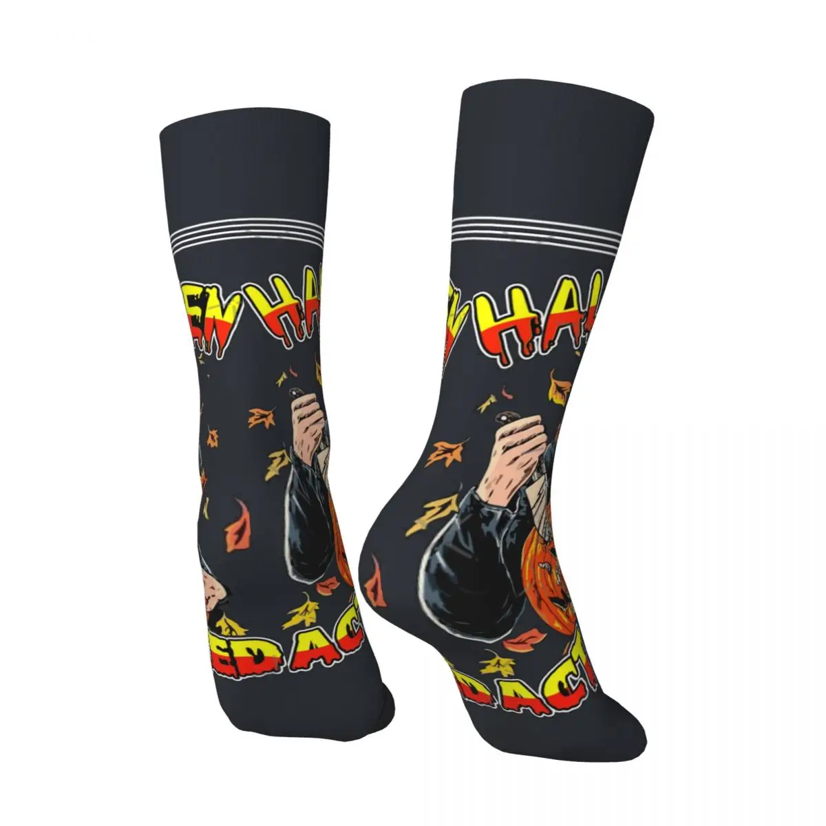 Crazy My 1st Halloween Act Scared - Halloween By FanityPrints Sock for Men Hip Hop halloween Quality Pattern Printed Crew Sock