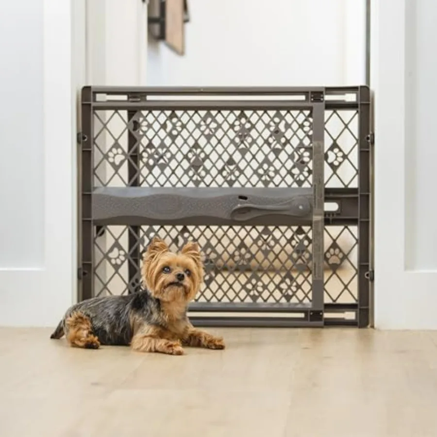 

Paws Portable Pet Gate: 26-40" Wide. Pressure Mount. No Tools Needed. Made in USA, 23" Tall, Expandable, Durable Dog Gates for