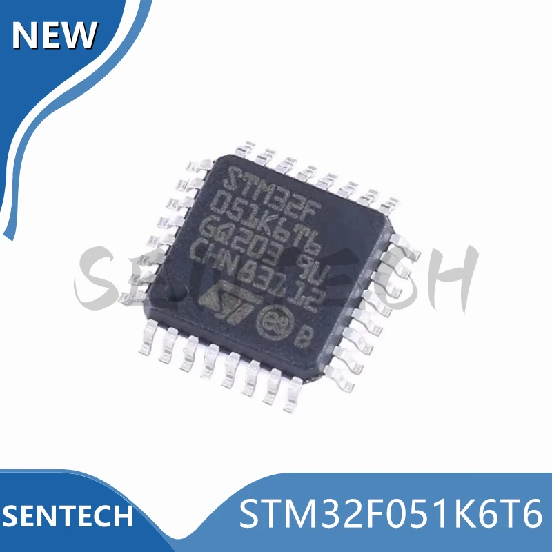 5Pcs/Lot New Original STM32F051K6T6 LQFP-32 ARM Cortex-M0 32-bit microcontroller -MCU