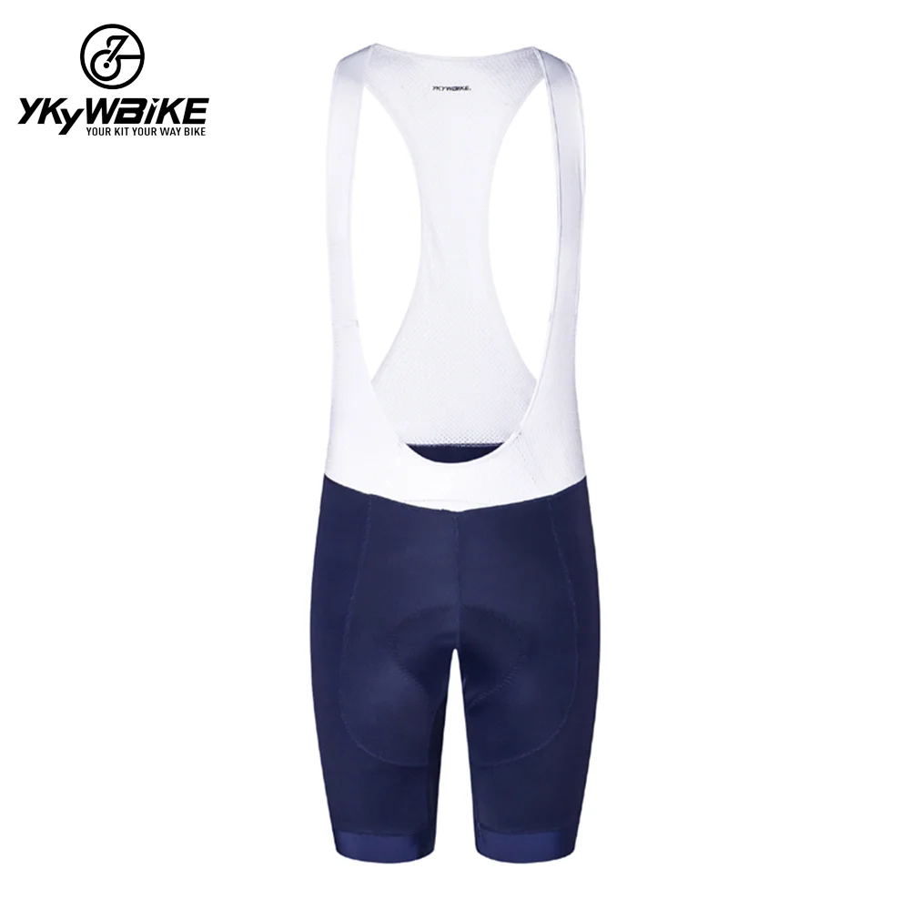 YKYWBIKE Navy Blue CYCLING BIB SHORTS Pro Cycling Bib Shorts Shockproof 3D Sponge Pad For 5 Hours Rider Suspenders