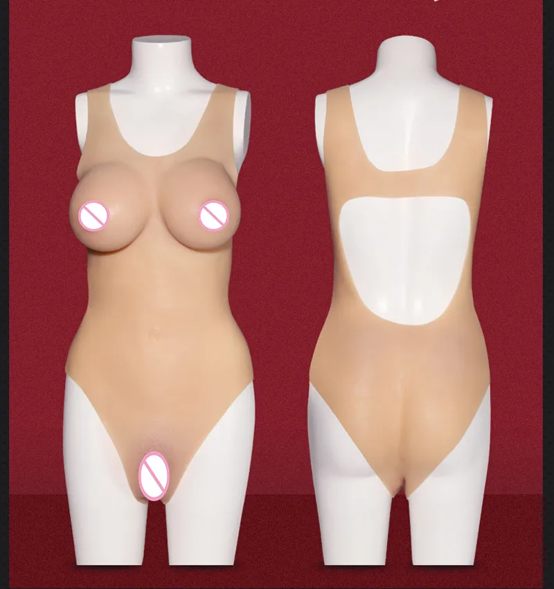 

Crossdressing Sissy Silicone Vagina Panty Fake Breast Form Realistic Pussy Shemale Transgender Tits Drag Queens Bodysuit Chest