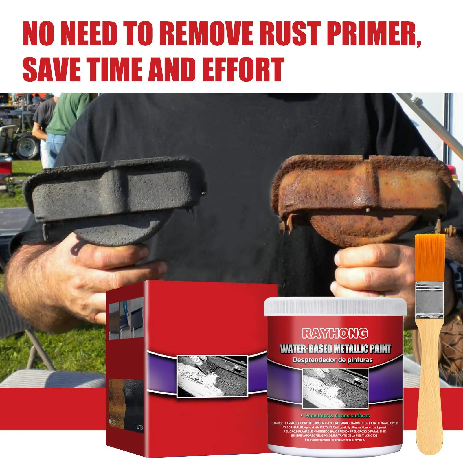 100ml Water based Metal Rust Remover Anti Rust Derusting for Car Truck Rust Proofing Protection 100ml Car Chassis Rust Converter