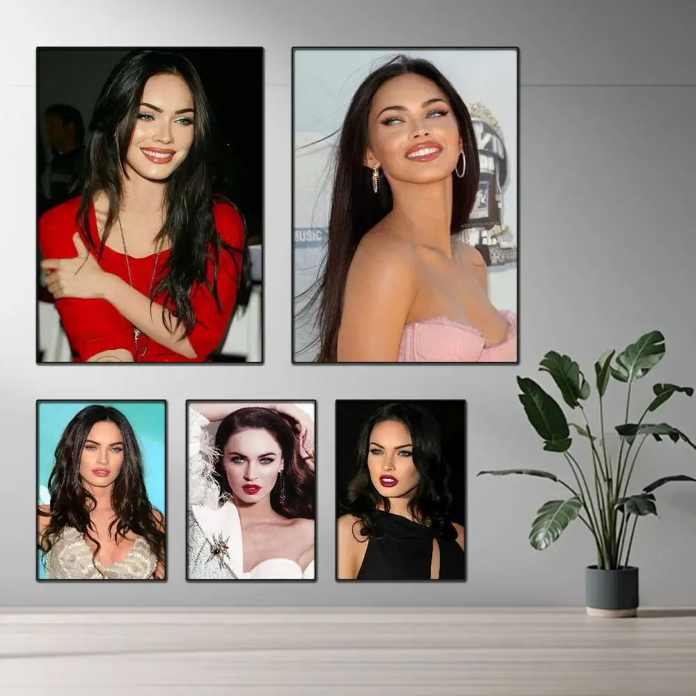 

M-Megan Fox Actor Poster HD Self Adhesive Waterproof Wall Art Ideal for Home Office Dorm Gift