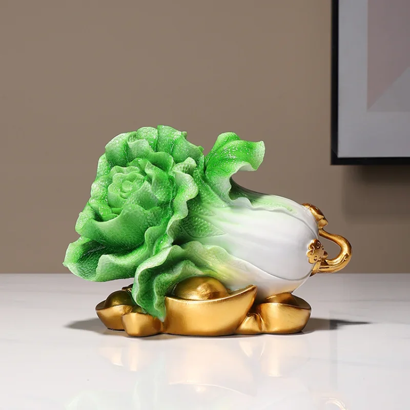 

1pc Chinese cabbage ornament Home foyer decoration Housewarming gift Office desk decoration Living room decorations figurine