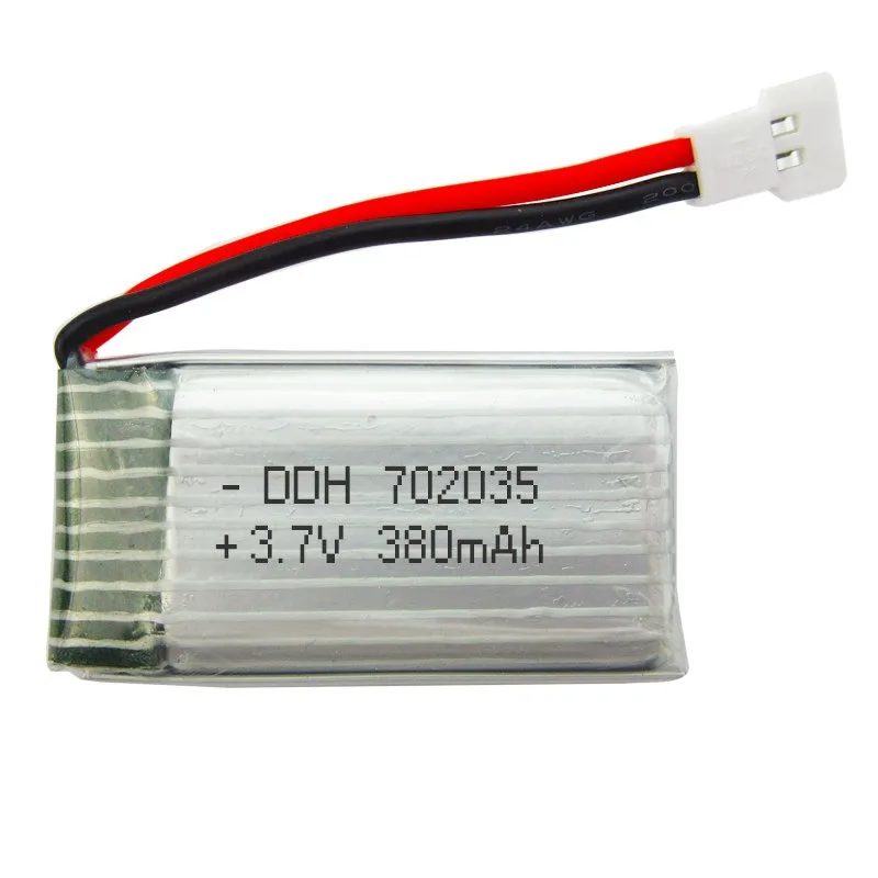 Replacement battery Aircraft battery 3.7V 702035 380mAh 25C model aircraft remote control lithium battery 1S 1PCS