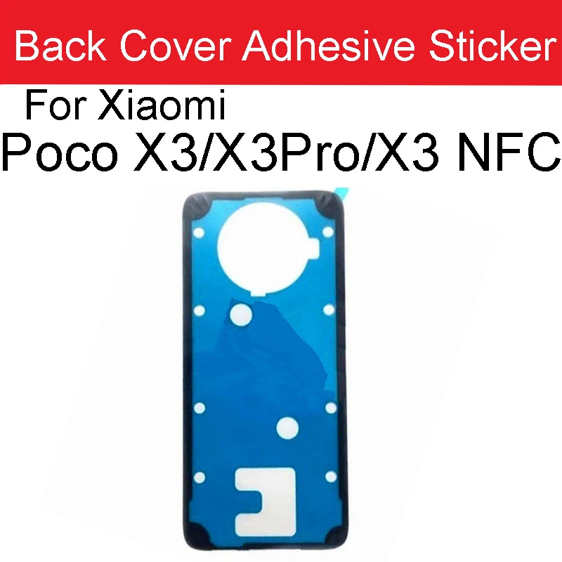 Back Cover Back Camera Adhesive Sticker For Xiaomi Poco X3 X3 Pro X3 NFC Battery Door Adhesive Sticker Replacment Parts