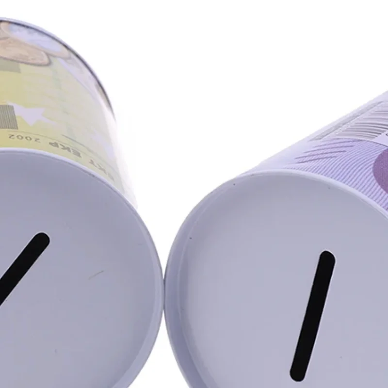 Asas de la hucha del cilindro seguro de la caja de dinero del dólar euro para las cajas del depósito de las monedas