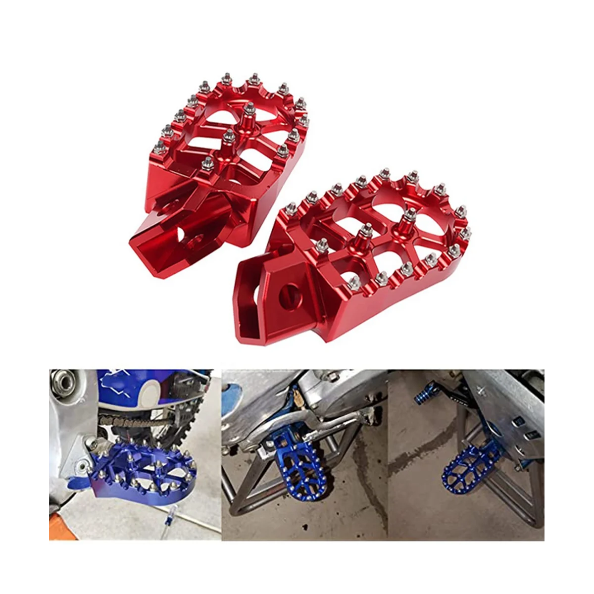 Footpeg Foot Pegs Rests Peda for YAMAHA YZ80 YZ125 YZ250 YZ500 WR200 WR250 WR500 HONDA XR350 Motorcycle Footrest