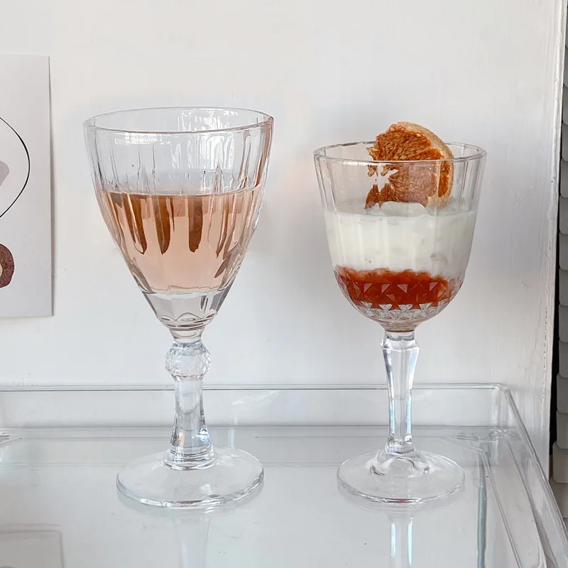 European Family Glass Red Wine Cup Set, Engraved Champagne Cup, Whiskey Goblet, Bar Accessories
