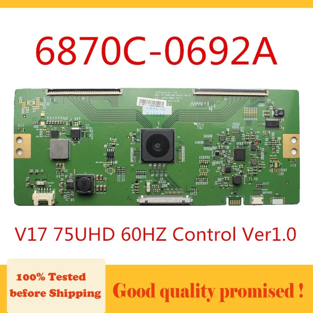 Tcon Board 6870C-0692A V17 75UHD 60HZ Control Ver1.0 75 Inch TV Plate for TV Original Logic Board T-con Card 6870C 0692A