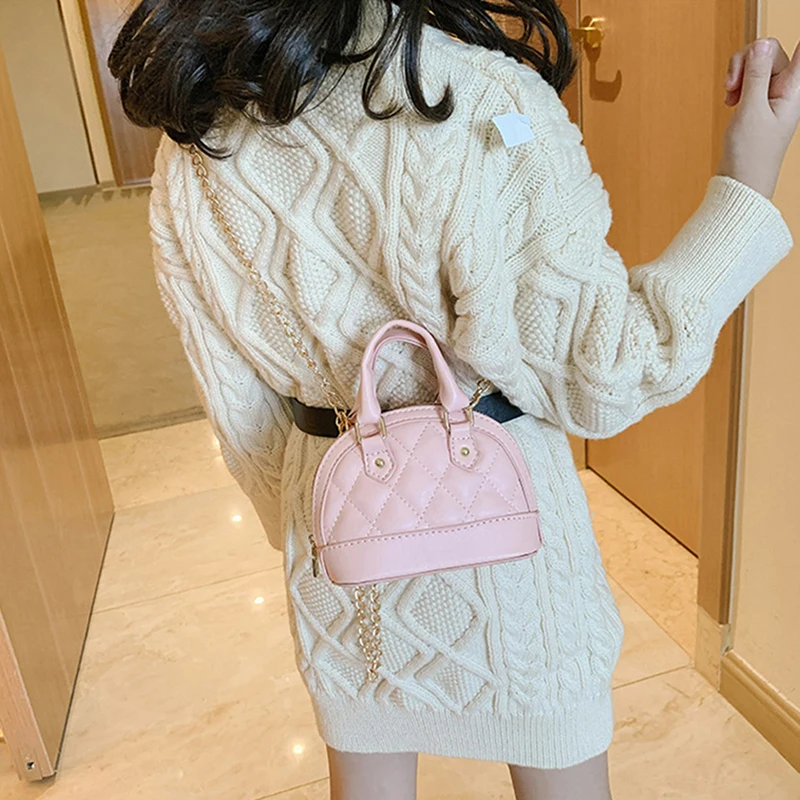 Fashion Elegant Rhombus Crossbody Bags Leather Shoulder Bag Handbag For Baby Girls Birthday Gifts