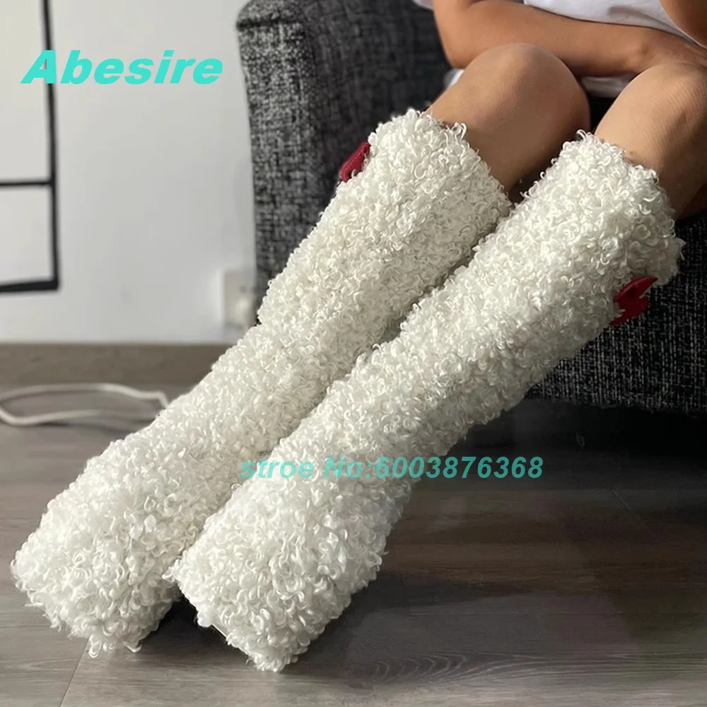 

Женские высокие сапоги в стиле Лолита с бантом-бабочкой, пэчворком и мехом, на толстой подошве, с круглым носком, на молнии, для дерзких девушек, в милом стиле