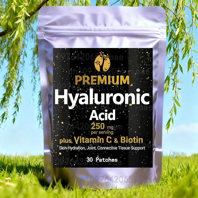 

Hyaluronic Acid 30 Patches with Biotin 5000mcg & Vitamin C 25mg, 3 in 1 Support - Skin Hydration