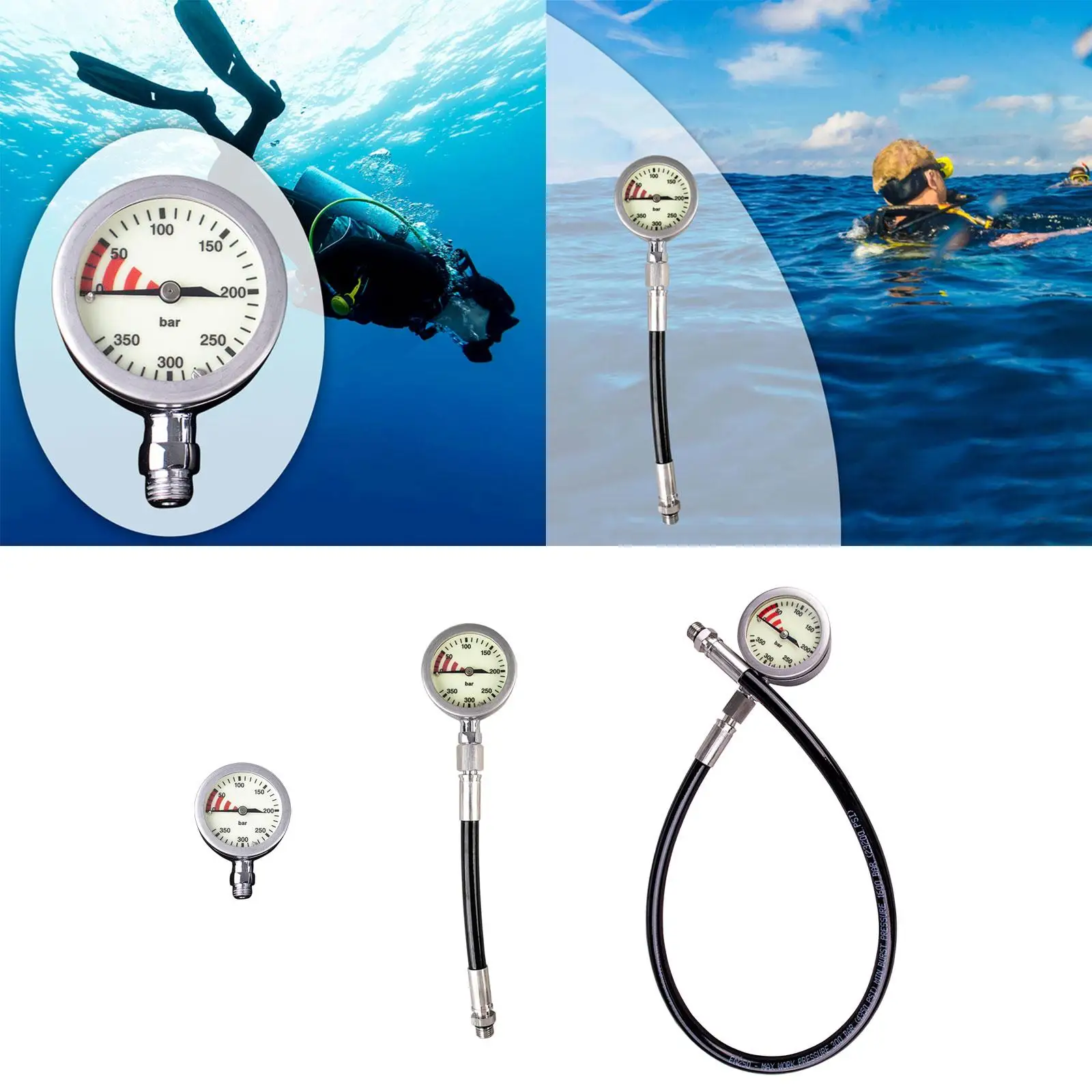 Diving Pressure Gauge Scuba Pressure Gauge for Outdoor Activities Enthusiast