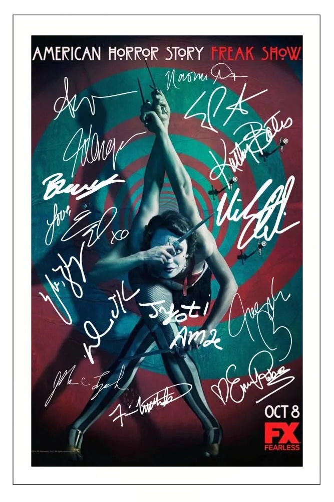 AMERICAN HORROR STORY Cast Multi Signed Autograph PHOTO Print Gift FREAK SHOW Posters Wall Art Rome Decoration