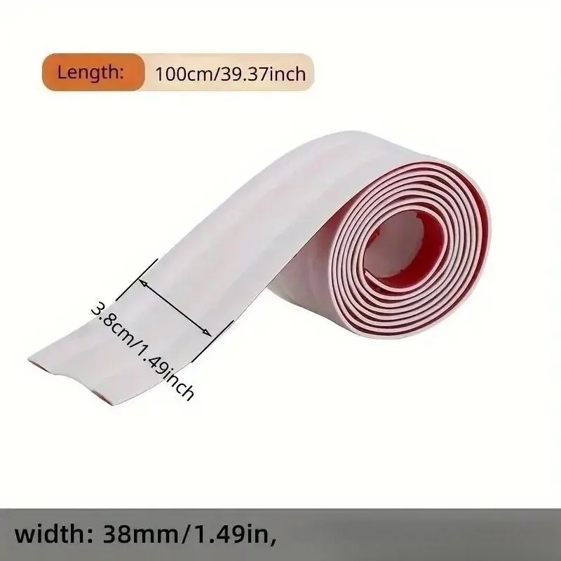 1PC 39.37in Surface Mounted Self-Adhesive Flexible Cable Duct Wall Desktop Invisible Cable Organizer Floor Covering Decoration