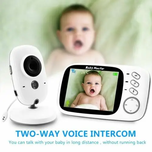 Wireless Video Color Baby Monitor With 3.2Inches LCD 2 Way Audio Talk Night Gift vb603