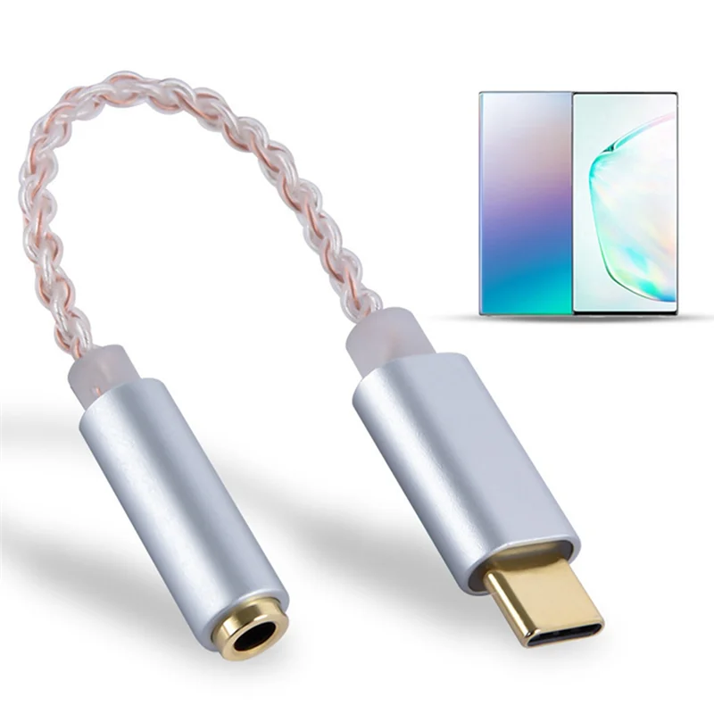 AMPLIFICADOR DE Auriculares HIFI DAC USB tipo C a 3,5 Mm adaptador de Audio para auriculares 32 bits 384Khz decodificador Digital convertidor auxiliar