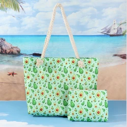 Women's Fashion Beach Combination Bag Handbag Summer Large Capacity Shoulder Bag Tote Bag Shopping Bag