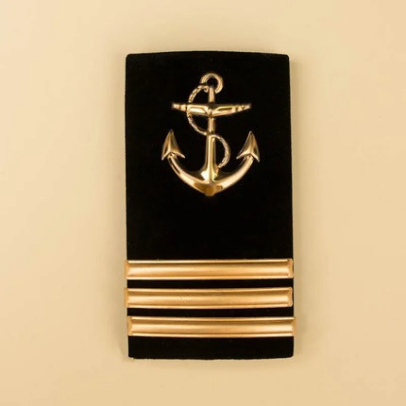 Navy Officer Ranks Epaulets Metal Yacht Crew Engineer Epaulettes Military Shoulder Knot Board Captain Sailor Badges