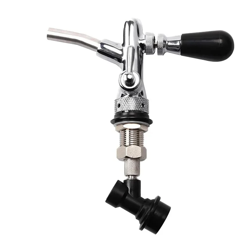 

AAAN-Home Brewing Compatible Adjustable Draft Beer Faucet G5/8 Keg Tap With Ball Lock Disconnect Beer Dispenser