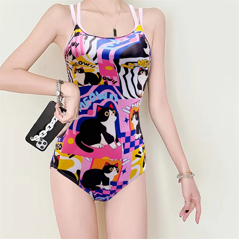 

Sexy One Piece Swimsuit Women Sports Swimwear Tummy Control Bathing Suit Thong Monokini Training Slimming Yong Girl Beachwear