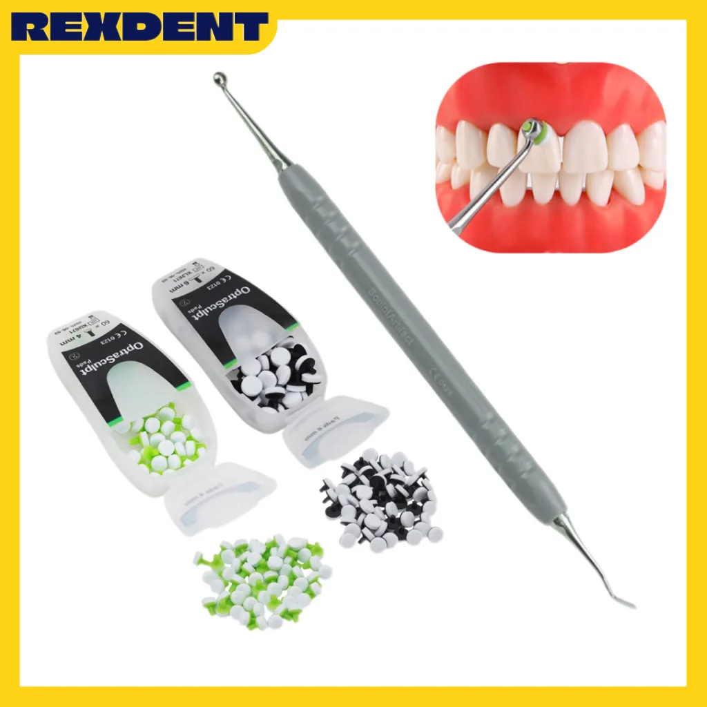 

Dental Resin Filling Kit Spatulas Foam Pads Composite Resin Modeling Handle Light Cure Filling Materials Teeth Whitening Tool