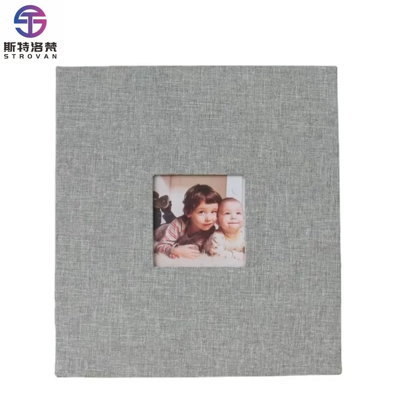10 Inch 20 Pages/40P Cloth Photo Album Self-Adhesive DIY Laminated Photo Album