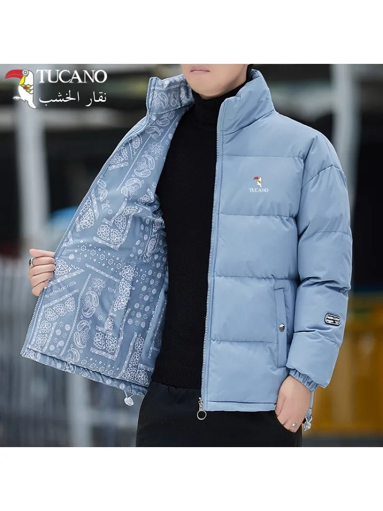 

TUCANO 2025 г., осенне-зимняя теплая хлопковая куртка с воротником-стойкой, мужская двусторонняя одежда, молодежная хлопковая одежда