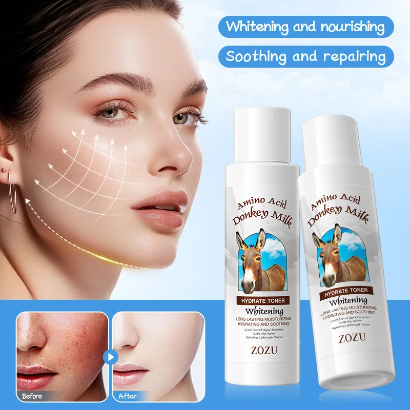 Face Care Donkey Milk Toner Whitening Nourishing Improve Dullness Facial Toner Moisturizing Brightening Korean Skincare Products