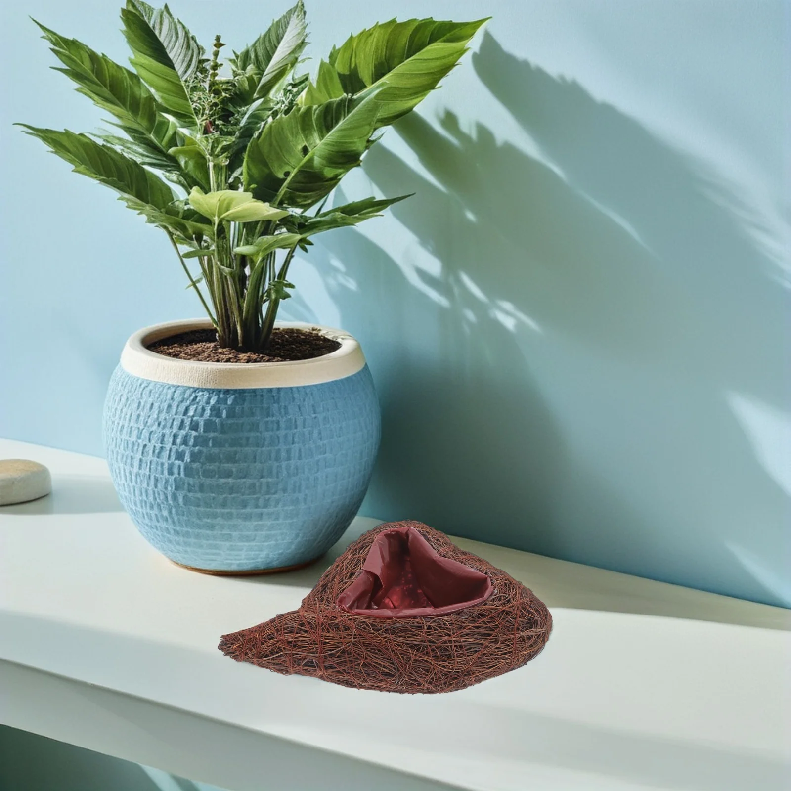 

Handmade Garden Decoration Dry Vine Flower Pot Soft Furnishings Planter Withered Bonsai Boho Rattan Basket Tropical Plants