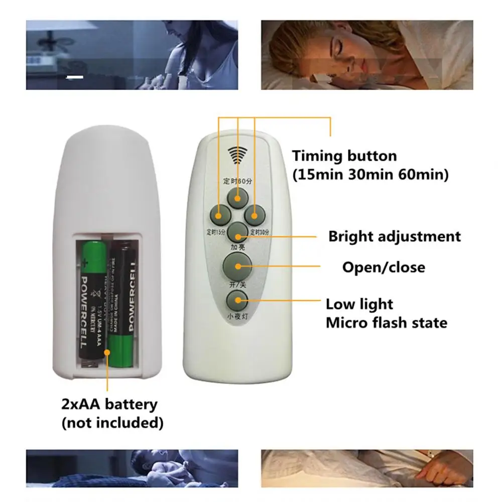 Intelligent Wall LED Light Socket Plug with Remote Control E27 220V Dropshipping