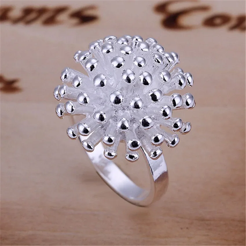 Christmas Sale free shipping girl silver ringsilver color Ring jewelry factory wholesale hot sell fashion