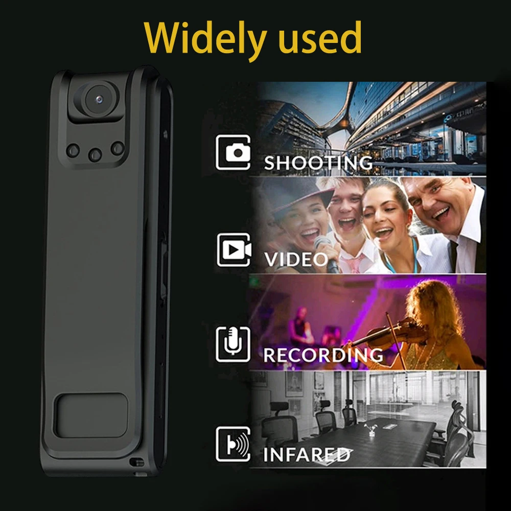 Mini HD 1080P Camera Portable Small Digital Video Recorder Super Long Battery Life Night Vision DV Camera with Magnetic Clip