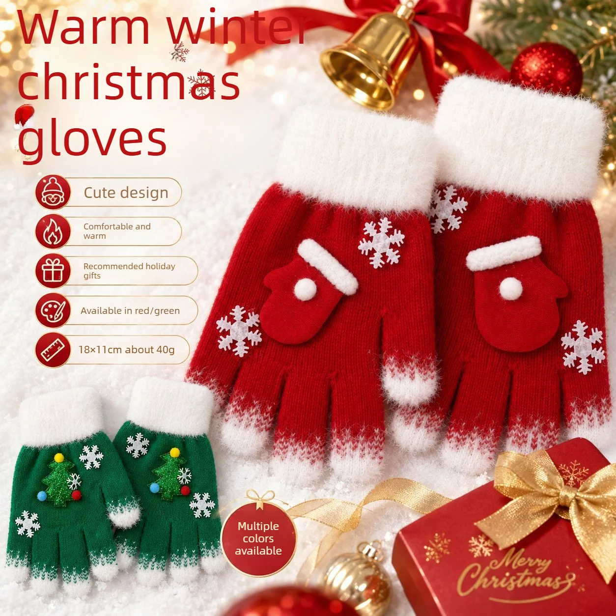 Knitted Half Finger Gloves Warm Winter Cycling Gloves Fingerless Knit Gloves for Men Women