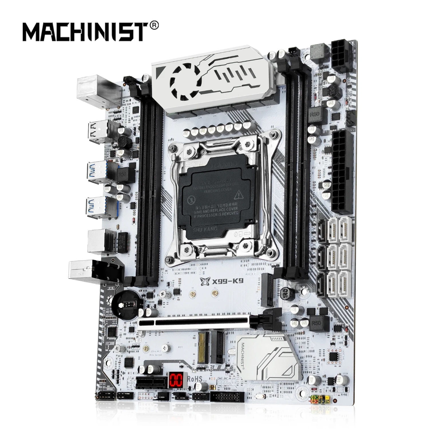 Imagem -06 - Kit Combo para Placa-mãe Lga 20113 Cpu Xeon e5 2650 v4 com Ddr4 2x8gb de Ram Memória 2666mhz Nvme M.2 Quad Channel Machinist-k9 X99