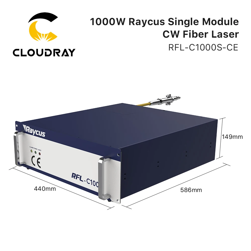 Cloudray Original Raycus Laser Source 1000W Single Module CW Laser RFL-C1000S 2 Years Warranty for Fiber Cutting Machine