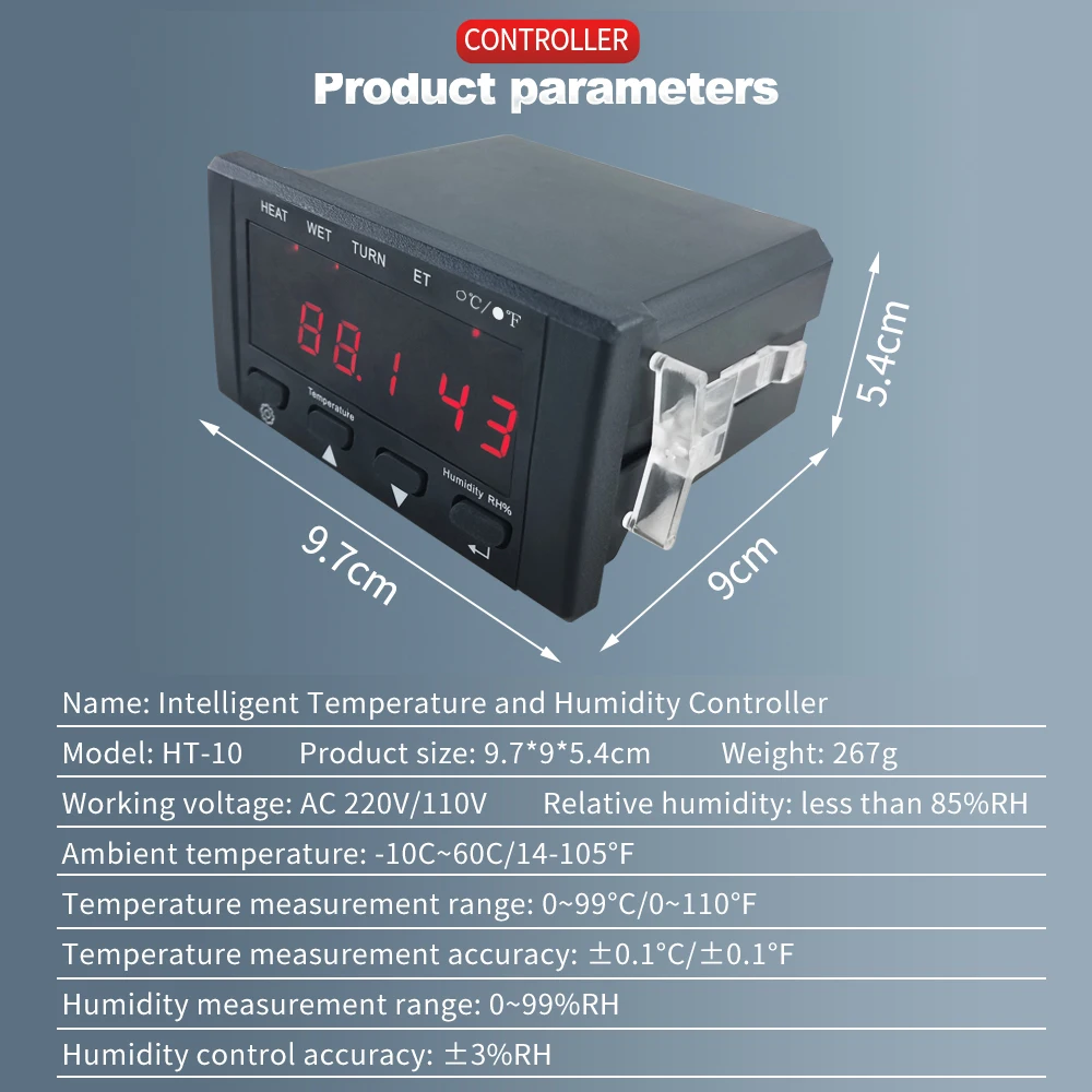 Automatic Intelligent Temperature Controller Incubator Control System  Microcomputer Hatching Temperature Humidity Controller
