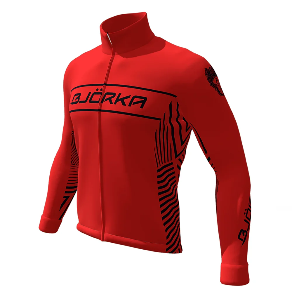 BJORKA Cycling Winter Men\'s Long Sleeve Jackets Bicycle Maillot Thermal Fleece Jerseys Jaqueta Giacca Ciclismo Uomo Invernale