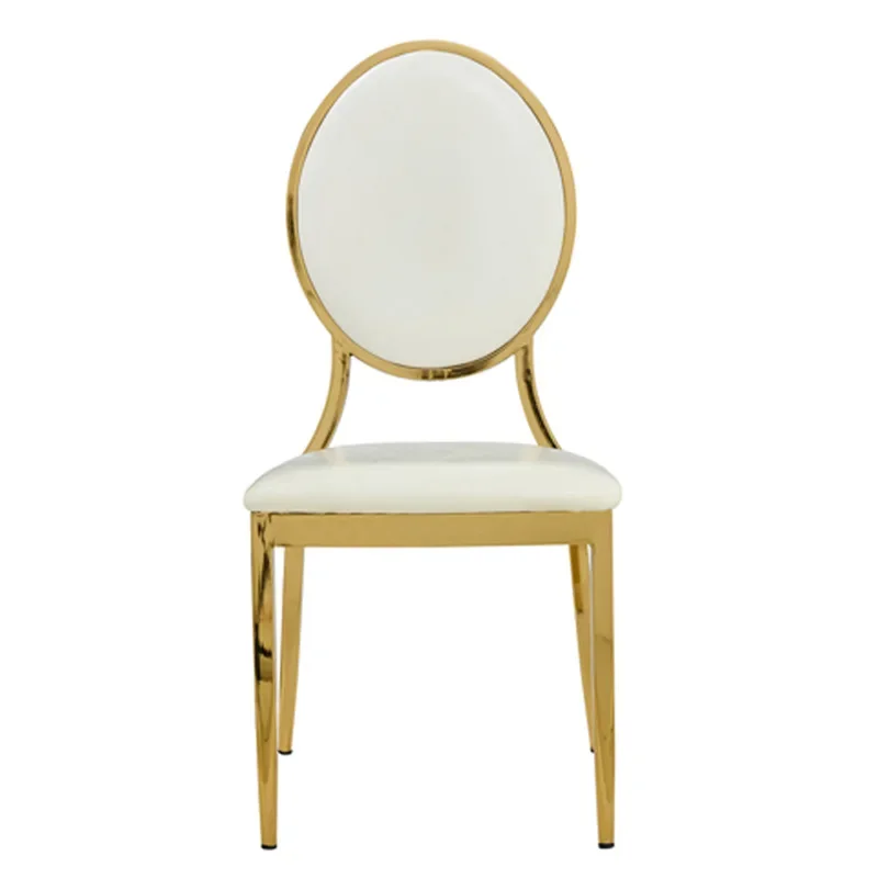 

Hotel Wedding Hall Chair Banquet Restaurant Wedding Banquet Bamboo Napoleon Round Back Gold Plated