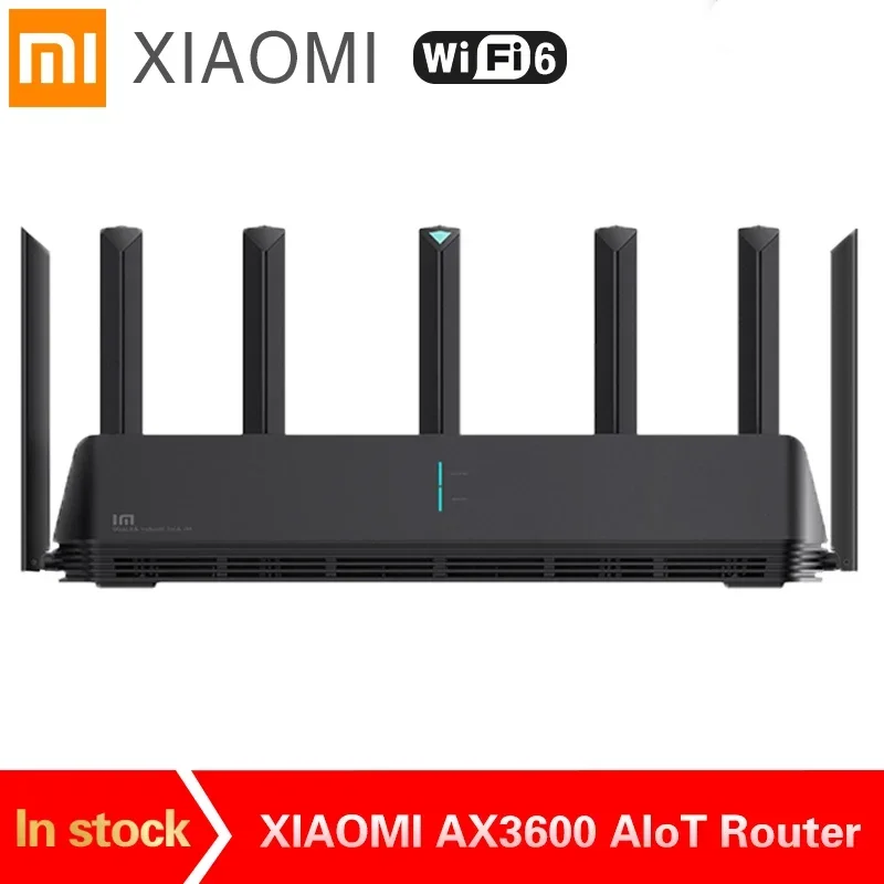 Original Xiaomi AX3600 AIoT Router Wifi 6 Dual-Band 2976Mbs Gigabit Rate WPA3 Security Encryption Qualcomm A53 Signal Amplifier