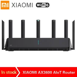 Original Xiaomi AX3600 AIoT Router Wifi 6 Dual-Band 2976Mbs Gigabit Rate WPA3 Security Encryption Qualcomm A53 Signal Amplifier