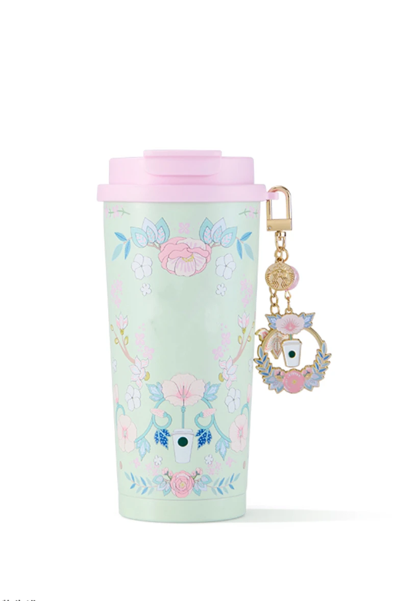 Spring Flower Water Bottle, Stainless Steel, Drink Cup, Mug, Birthday Festival Gift