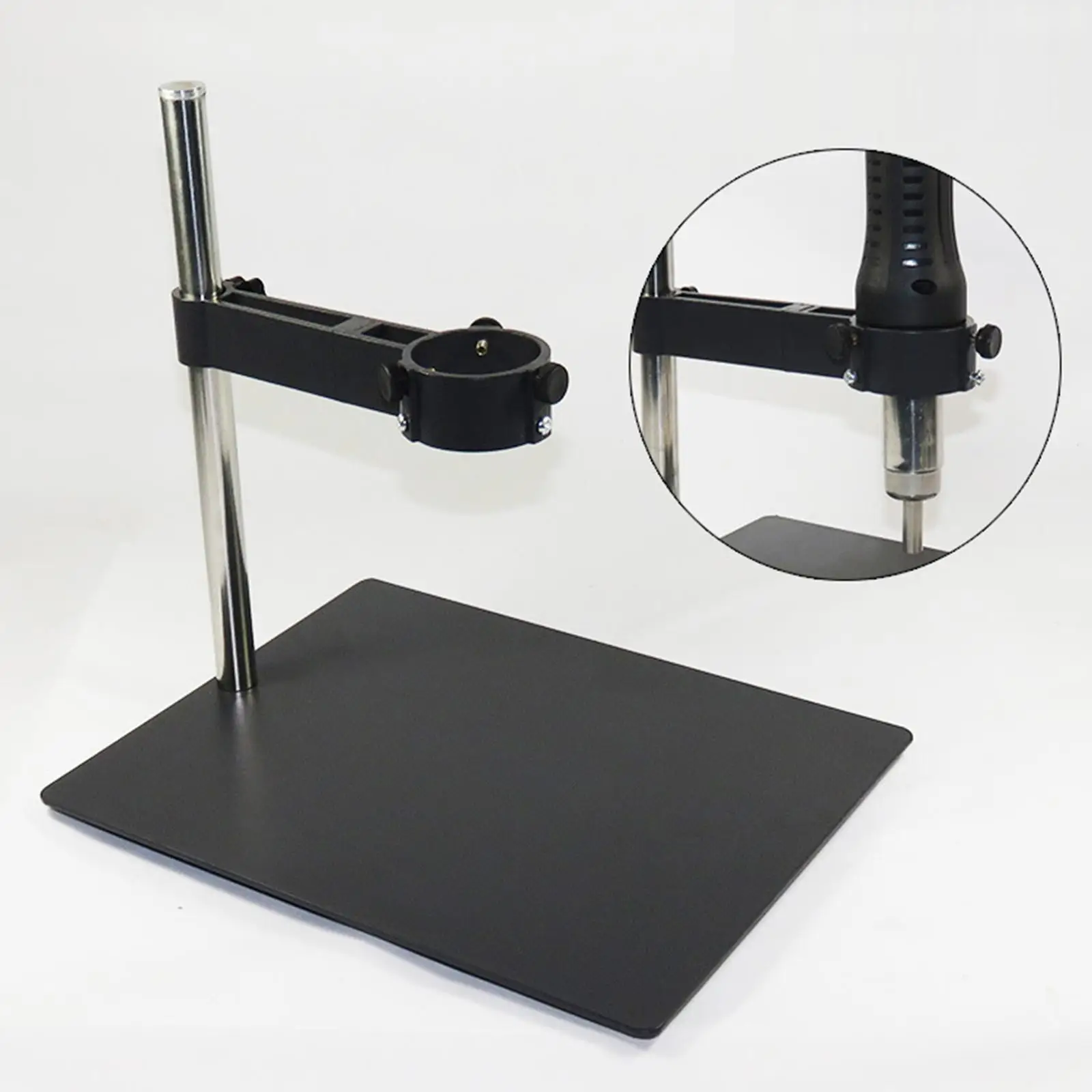 Hot Air Hand Piece Machine Holder Stand Clamp Rack,Aluminum Alloy Bracket Adjustable Rotary for Soldering Station,Maintenance