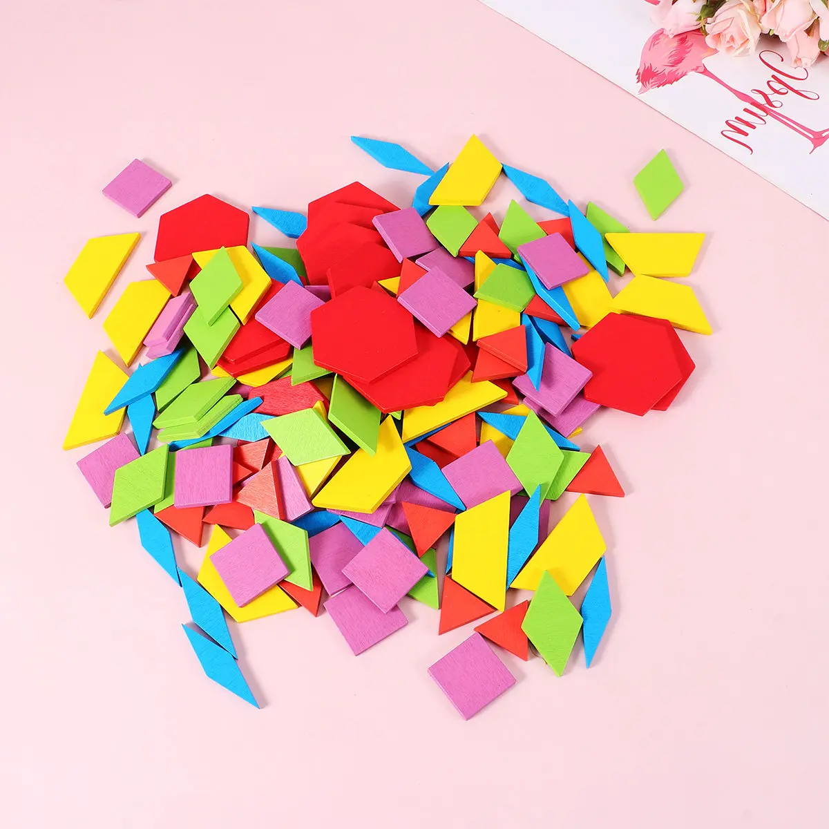 

155Pcs Geometry Shape Puzzle Educational Board Early Learning Creative Wood Geometric Cognitive Matching Game for Kids Toddlers